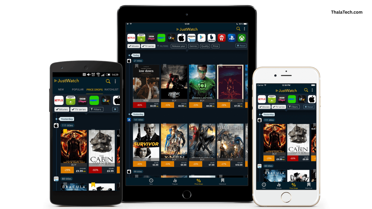 JustWatch: Today Movies in TV Channel​ Streaming Guide